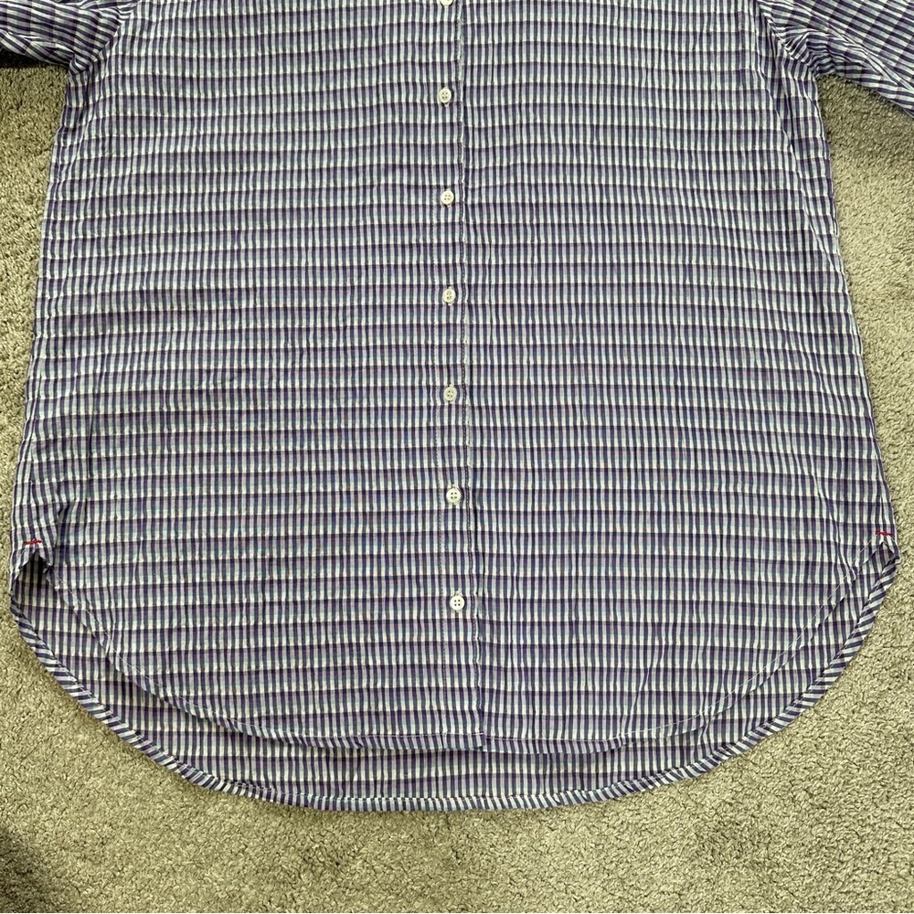 XiRENA Women’s Dawson Crinkled Button Down Shirt Longsleeve in Plaid Purple XS - Picture 5 of 14